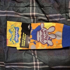 SpongeBob SquarePants Glove World Crew Socks - Orange and Blue